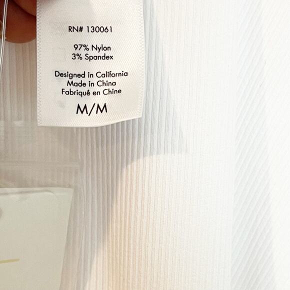 L*space Ribbed Float on One Piece Swimsuit White Size M NWT - Picture 8 of 10